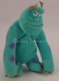 Disney Store Monsters Inc 6" SULLEY Plush Coin Bag Toy